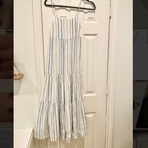 Madewell Maxi dress with blue stripes